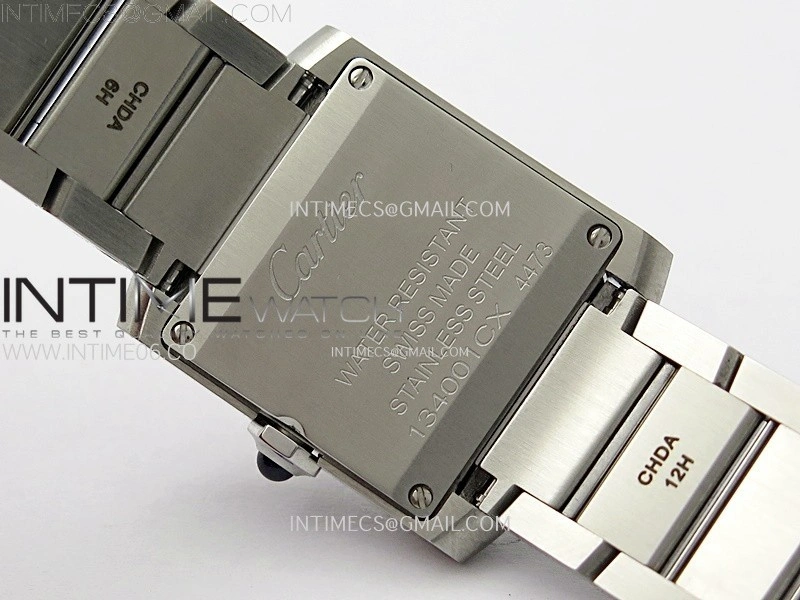 Tank Francaise Ladies 21.2mm SS 8848F 1:1 Best Edition Silver Dial on SS Bracelet Ronda Quartz